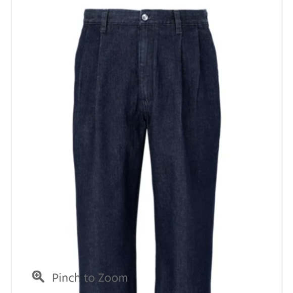 Paul Frederick size 46 black denim pleated pants.New. - Picture 2 of 4